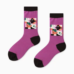 Abstract Art Skateboard Socks Set