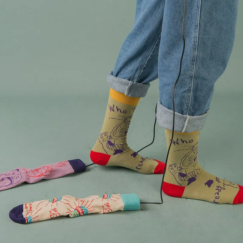 Abstract Art Skateboard Socks Set