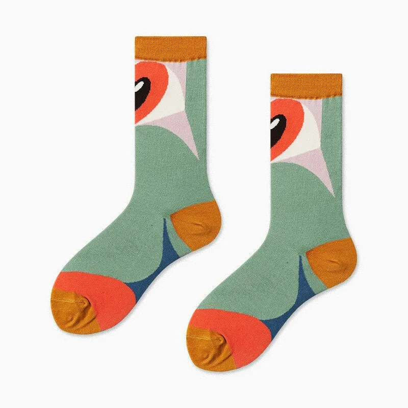 Abstract Art Skateboard Socks Set