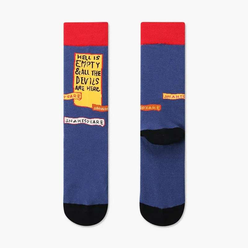 Abstract Art Skateboard Style Socks Set