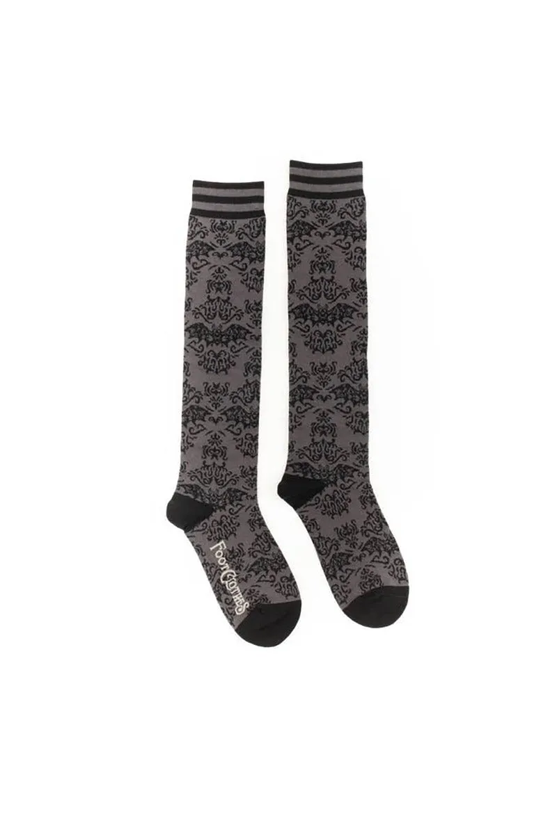 Bat Damask Knee High Socks