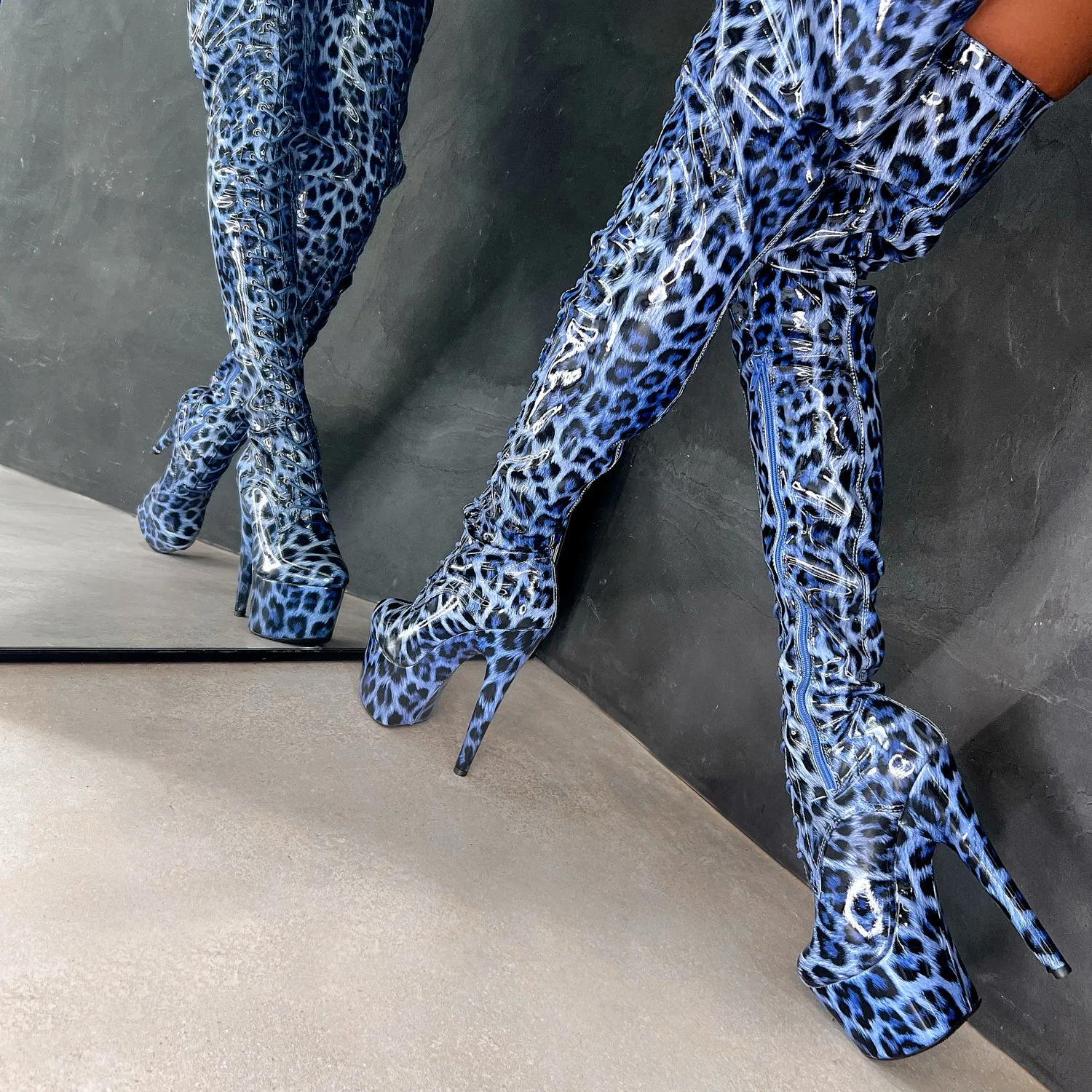 Blue Leopard Thigh High - 7 INCH   SP - Limited Edition