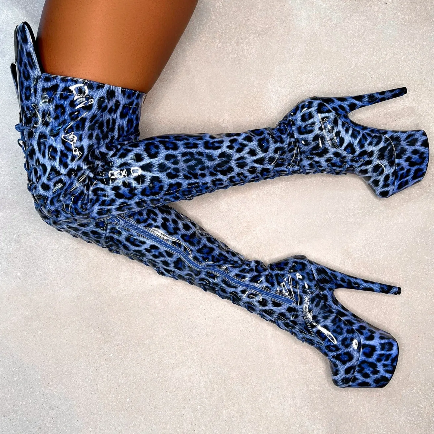 Blue Leopard Thigh High - 7 INCH   SP - Limited Edition
