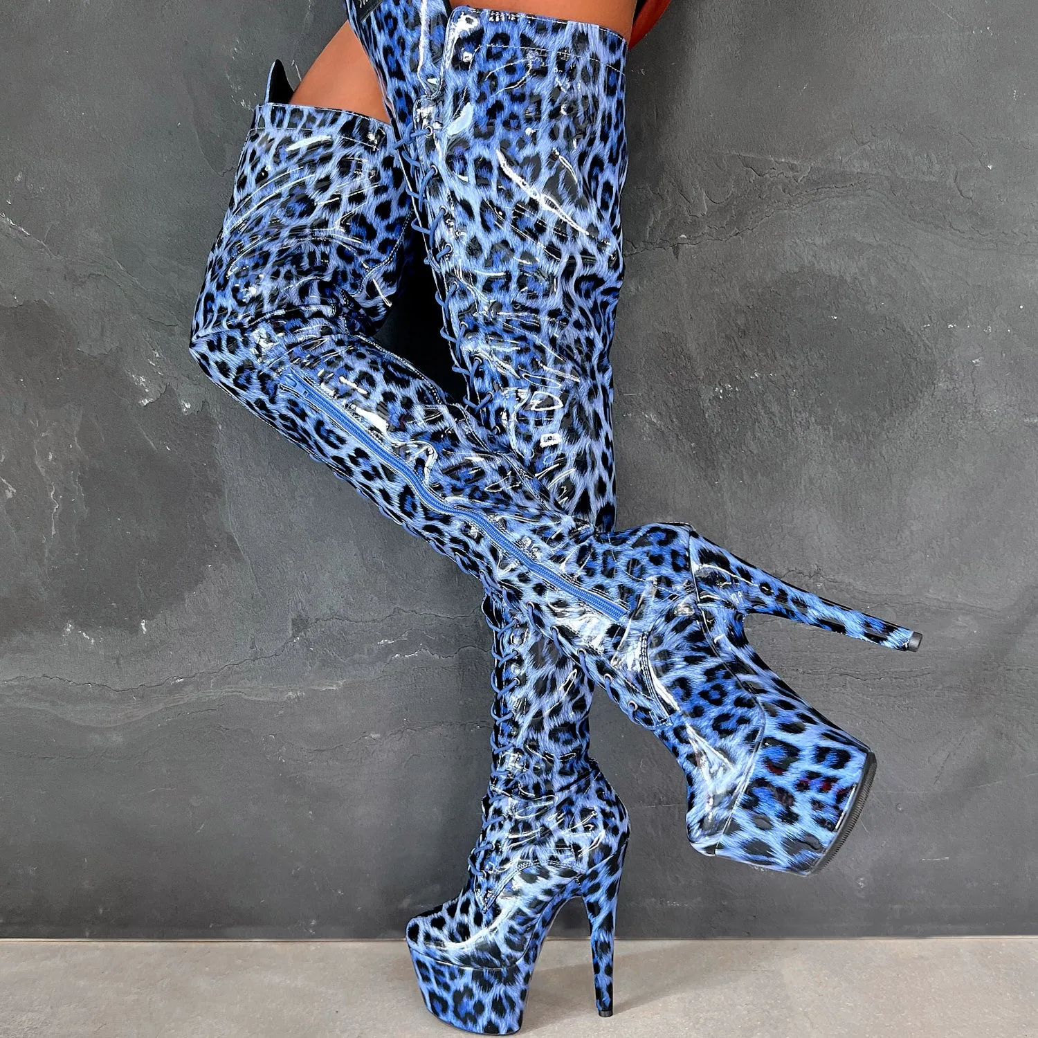 Blue Leopard Thigh High - 7 INCH   SP - Limited Edition
