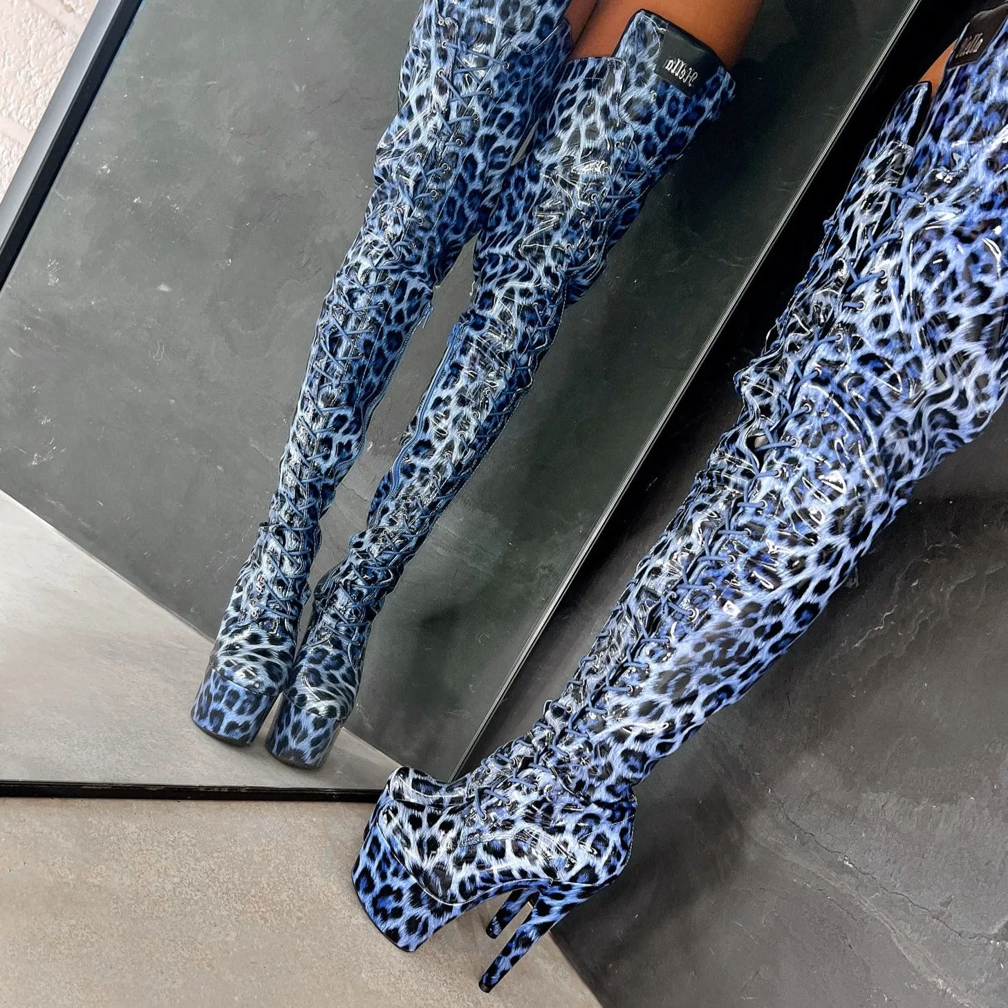 Blue Leopard Thigh High - 7 INCH   SP - Limited Edition