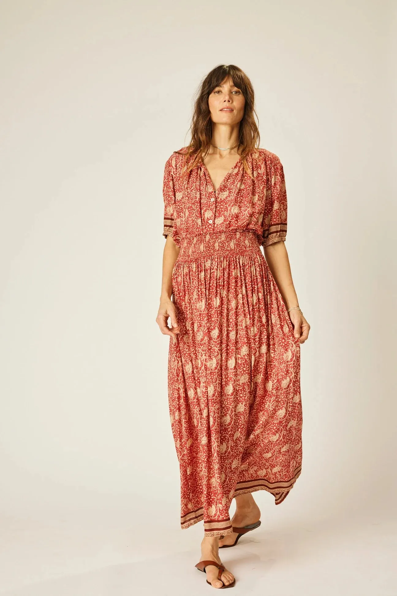 Natalie Martin Bella Skirt in Terracotta