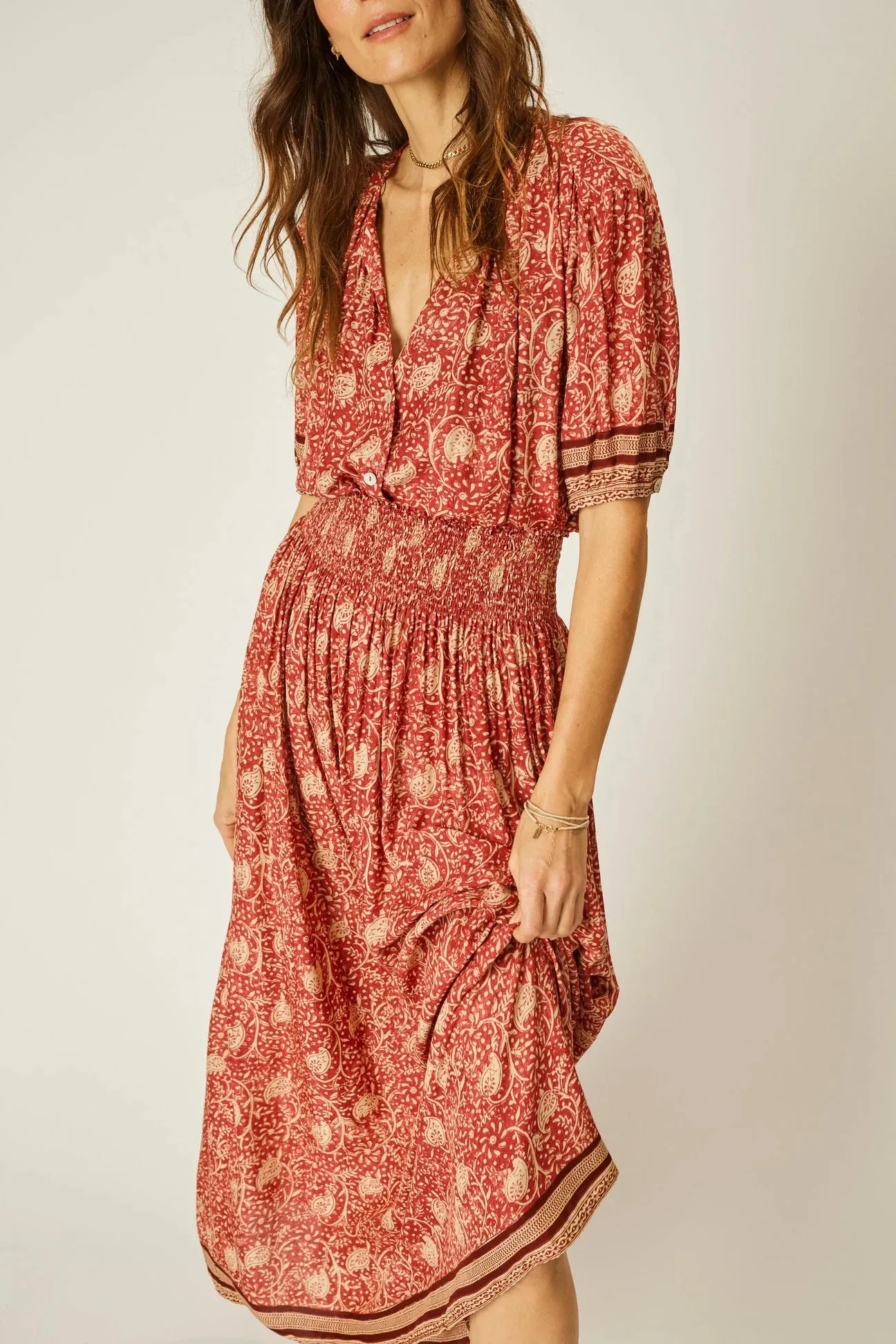 Natalie Martin Bella Skirt in Terracotta