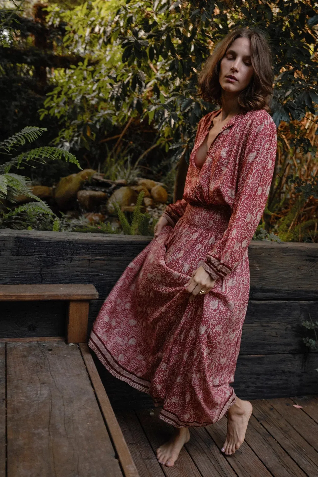 Natalie Martin Bella Skirt in Terracotta